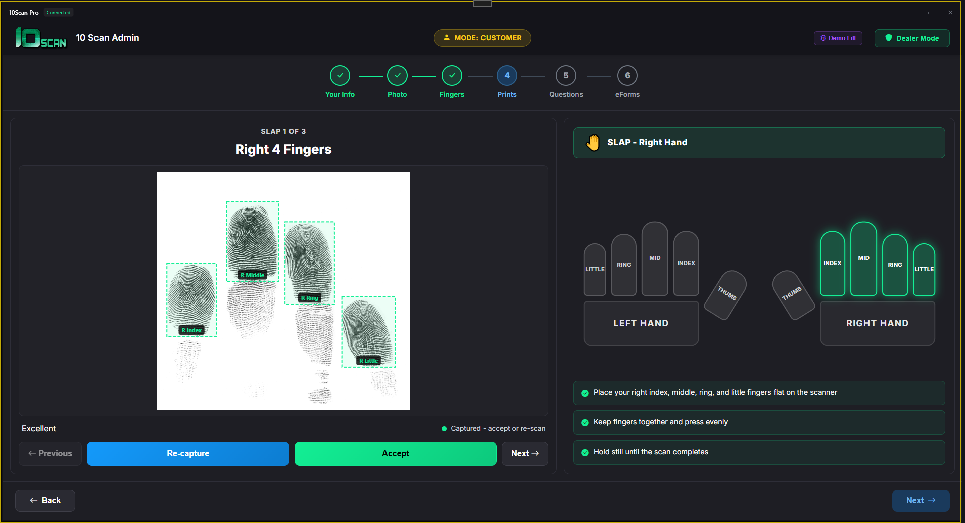 10Scan Fingerprint Capture